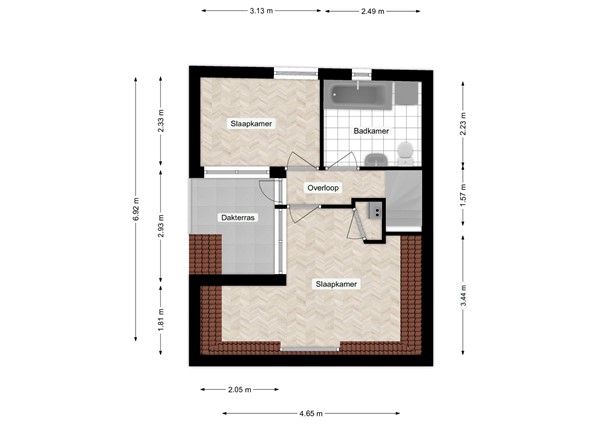 Floorplan - Leusensteeg 3, 7411 PX Deventer